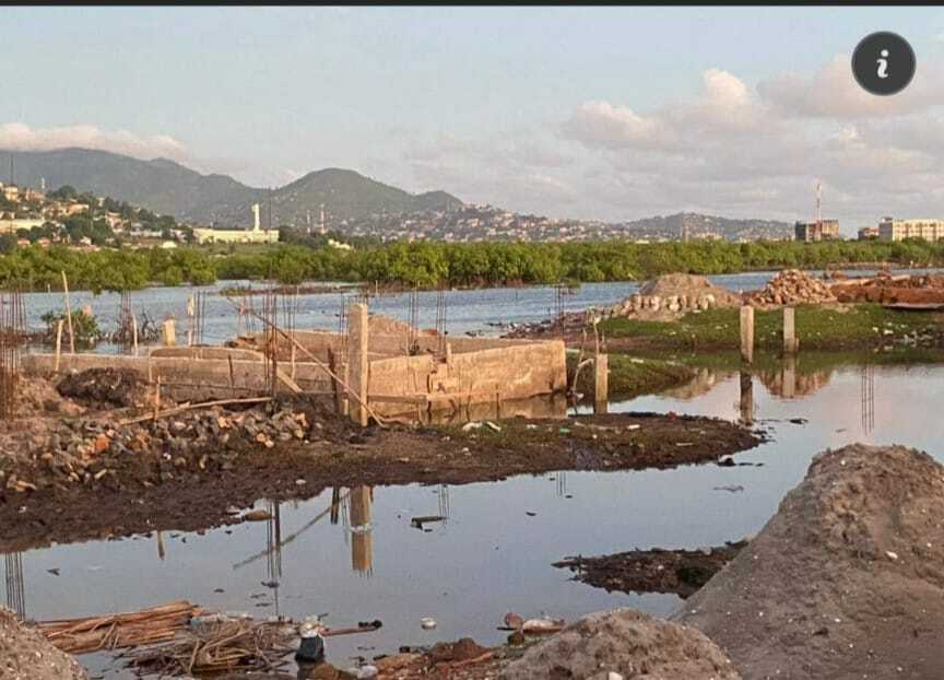 Destruction of the Aberdeen Creek (Credit - Yvone Aki-Sawyer, Mayor of Freetwon on Facebook), Engage Salone